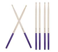 Baquetas ZenithAur 5A 3 pares con agarre de goma antideslizante para práctica y rendimiento diario, control mejorado, baquetas de madera de arce pulida con punta ovalada