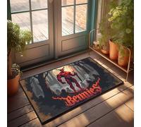 Bar Accessories - Felpudo con texto en inglés "Man Cave Dark Forest Gathering: The Bennies' Enigmático ritual Felpudo para habitación, decoración de otoño al aire libre (40 x 60 cm)