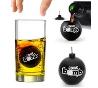 Bar Amigos Novedosas tarjetas de recetas de menú de cóctel y tragos de bomba, color negro, juego de 4, 25 ml, ideal para fiestas de Jagermaister Red Bull