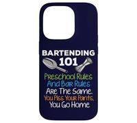 Bar Bartending 101 Reglas preescolares Reglas de la Barra Cita Bartender Carcasa para iPhone 14 Pro