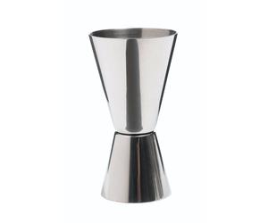 Bar craft - vaso medidor de alcohol doble de acero inoxidable