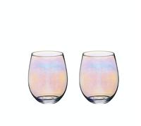 Bar craft vasos color rosa iridiscente perlado, vasos grandes sin tall
