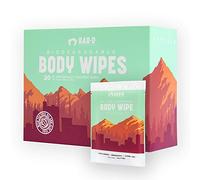 Bar-D Toallitas limpiadoras faciales y corporales para mujeres y hombres, toallitas de ducha biodegradables envueltas individualmente con aceite de árbol de té y aloe vera (20 unidades/caja)