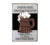 Bar De Cerveza Retro Vintage, Creo Que Tomaré Una Cerveza Pintura De Hojalata Placa Divertida Carteles De Pared De Metal Decoración Cartel De Chapa para Cafetería Jardín Tienda