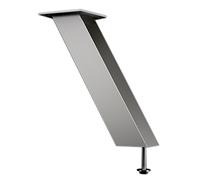 Bar de consola Capri oblicuo 60 ° | 50 x 50 mm, aluminio plata, altura: 170 mm, 1 pieza