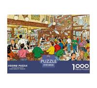Bar de Pintxos San Sebastián Puzzle De Madera Impermeable DIY Puzzles De 1000 Piezas para Adultos Colorido Rompecabezas para Decoración del Hogar