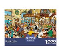 Bar de Pintxos San Sebastián Puzzle De Madera Impermeable Puzzles De 1000 Piezas para Adultos Colorido Rompecabezas Juegos Educativos