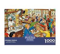 Bar de Pintxos San Sebastián Puzzle De Madera Impermeable Puzzles De 1000 Piezas para Adultos Colorido Rompecabezas para Decoración del Hogar