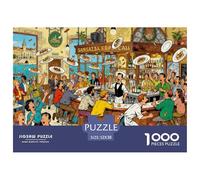 Bar de Pintxos San Sebastián Puzzle De Madera Impermeable Puzzles De 1000 Piezas para Adultos Imposible Rompecabezas para Decoración del Hogar