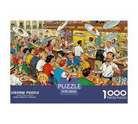 Bar de Pintxos San Sebastián Puzzle De Madera Impermeable Puzzles De 1000 Piezas Regalos para Adultos Desafiante Y Estimulante Rompecabezas Juegos Educativos