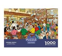 Bar de Pintxos San Sebastián Puzzle De Madera Impermeable Puzzles De 1000 Piezas Regalos para Adultos Divertido Rompecabezas Juegos Desafiantes