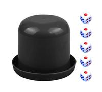 Bar Dice Cup Set - Juego de vasos de juego de 3,54 pulgadas, tapa de recipiente coctelera, juego de cinco piezas, juego de rodar, engranaje de entretenimiento para fiestas | Clásico cubo apilamiento