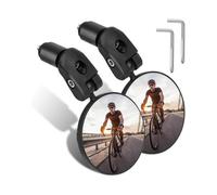 Bar End Bike Mirrors, HD Wide Angle Bicycle Rear View Mirrors, 360 Dregree Adjustable Rotation Handl
