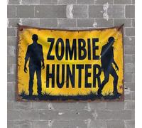 Bar For Man Cave Zombie Hunter: The Ultimate Guide Tapiz, decoración de cerveza para cueva de hombre, decoración divertida de la casa (75 x 100 cm)