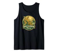 Bar Harbor Maine Moose - Insignia de Madre y Becerro Camiseta sin Mangas