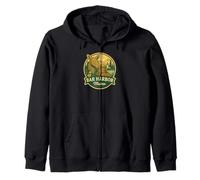 Bar Harbor Maine Moose - Insignia de Madre y Becerro Sudadera con Capucha