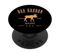 Bar Harbor Maine USA - Recuerdo con diseño de Alce PopSockets PopGrip Adhesivo