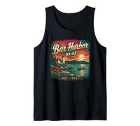 Bar Harbor, Maine, Vintage Coast Travel Bar Harbor Camiseta sin Mangas