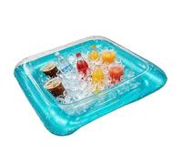 Bar Hinchable,Bandeja Flotante Cuadrada Grande Portátil Engrosada con Tapón De Desagüe | Enfriador De Bebidas Hinchable | para, Exterior, Cerveza, Bebidas, Aperitivos, Pícnic, Playa,
