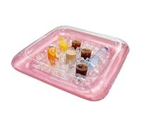 Bar Hinchable Gran Bandeja Flotante Cuadrada Portátil Con Tapón De
