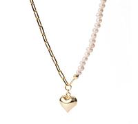 Bar Pendant Necklace,925 Heart Creative Pearl Cnecklace for Women Light Temperament Jewelry Accessories/