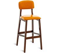 Bar Stool Industrial Farmhouse Barstool with PP Seat, Cafe Pub Kitchen Counter Dining Room Breakfast Bar Chair (White-2ps)