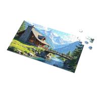 Bar Stuff For Man Cave Mountain Cabin By The River Picture Puzzle Funny Signs Metal Tin Decor (1000 piezas)