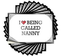 Bar Stuff - Tatuaje positivo con texto en inglés "I Love Being Called Nanny" (12 x 18 cm)