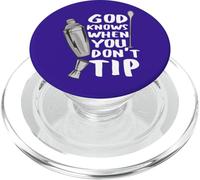 Bar Work God Knows When You Don't Tip Cita Divertida Barman PopSockets PopGrip para MagSafe