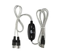 Barabesty Adaptador de convertidor de cable MIDI USB Adaptador de teclado de PC sintetizador Music Music Studio
