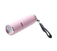 Barabesty Linterna de 9 LED con revestimiento de goma, color rosa