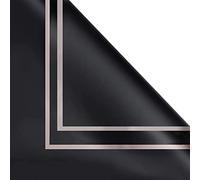 Barabesty Papel de para el día de la madre, papel de floristería impermeable, 20 hojas, color negro