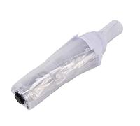 Barabesty Paraguas transparente automático para lluvia mujeres y hombres, paraguas compacto, plegable, resistente al viento, paraguas transparente, transparente y blanco