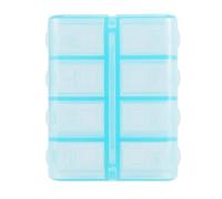 Barabesty Plastico Rectangular 8 compartimentos Caja de pildora medicina de 7 dias Azul