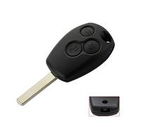 BARAC Carcasa para Renault Clio, Modus, Twingo, Kangoo, Traffic, Space, Llave Mando a Distancia 3 Botones Hoja con Ranura Modelo VA2 Lisa