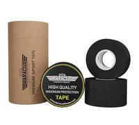 BARACUS Tape Crossfit Premium para Levantamiento de Pesas, Algodón Adhesivo Elástico y Resistente al Agua - Vendaje Deportivo, Incluye un Elegante Packaging - 7 Metros x 38mm (Anthracite Black)