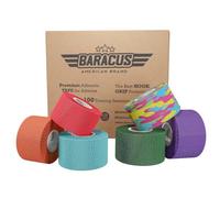 BARACUS Tape Crossfit Premium para Levantamiento de Pesas, Algodón Adhesivo Elástico y Resistente al Agua - Vendaje Deportivo, Incluye un Elegante Packaging - 7 Metros x 38mm (EliteV2Box)