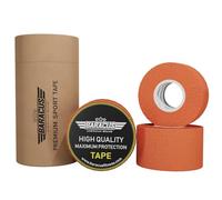 BARACUS Tape Crossfit Premium para Levantamiento de Pesas, Algodón Adhesivo Elástico y Resistente al Agua - Vendaje Deportivo, Incluye un Elegante Packaging - 7 Metros x 38mm (Sunset Orange)