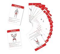 Baraja de cartas de ejercicios: guía de fitness portátil de 36 piezas, ejercicios de entrenamiento con instrucciones, entrenamientos avanzados para principiantes, gimnasio en casa,