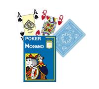 Baraja De Cartas De Poker Modiano Azul Claro 4 Jumbo Gran Índice Plástico Nuevo