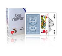 Baraja De Cartas De Poker Modiano Trophy Azul Antiguo Plástico