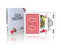 Baraja De Cartas De Póker MODIANO Trophy Rojo Antigua De Plástico