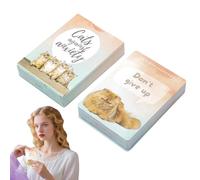 Baraja de cartas de tarot, adivinación del día, cartas de aliento, 50 piezas de mazo de oráculo adivinatorio, para fiestas, estudios, asesoramiento psicológico, viajes, calle, bar, descansos, regalo