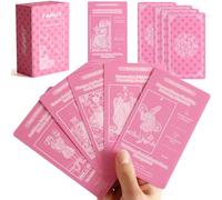Baraja de cartas de tarot de aprendizaje rosa con guía-cartas de tarot con significados en ellas, cartas de tarot con guía para principiantes