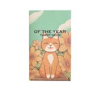 Baraja de cartas de tarot, guía de oráculo, tamaño de bolsillo 78X con diseño práctico, adecuado para astrología, ayuda de utilidad, tarjetas de fácil uso para el año temático, libro espiritual, afirm