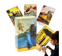 Baraja de cartas de tarot inglés, juego de lectura de de papel vintage, juguete de mesa espiritual para amigos, familia, actividad de grupo escolar, herramienta de meditación para intuición