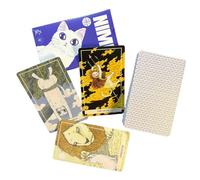 Baraja de cartas de tarot, juego de adivinación con patrón de gato , 78 piezas de cartas de oráculo para adultos y mujeres, de viaje en casa, orientación espiritual, meditación