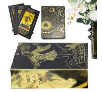 Baraja de cartas de tarot, juego de adivinación de entretenimiento, juego de adivinación de 78 cartas, herramienta de lectura del destino de 2.76 x 4.72 pulgadas para diversión familiar, edición en