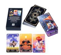 Baraja de cartas de tarot, juego de adivinación, juego de cartas de tarot, para niños, adultos, mujeres, hogar, viajes, fiesta, orientación espiritual, meditación y crecimiento personal