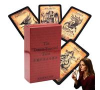 Baraja de cartas de tarot, juego de oráculo inglés, accesorio de juego de adivinación, principiantes, profesionales, , uso diario, equipo místico para principiantes, hombres, mujeres